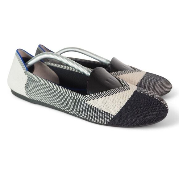 Rothy's The Flat Round Toe Ballet Flats "Captoe Black" Women's 8 - Picture 4 of 11